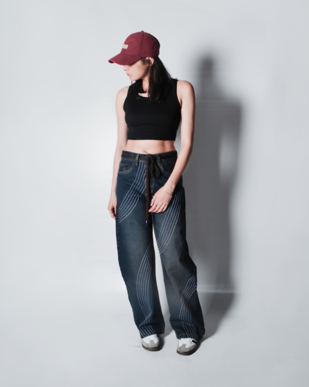 BAGGY JEAN BLUE TEXTURE